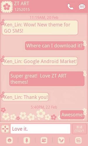 FlowerLove Theme GO SMS