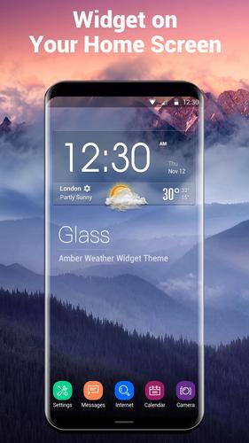 Home screen clock and weather,world weather radar