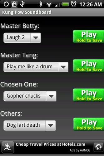 Kung Pow! Soundboard