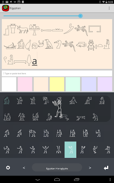 Egyptian hieroglyphs Keyboard