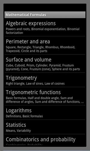 Mathematical Formulas