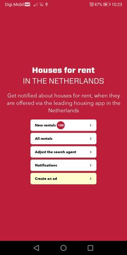 Housing rentals in Netherlands