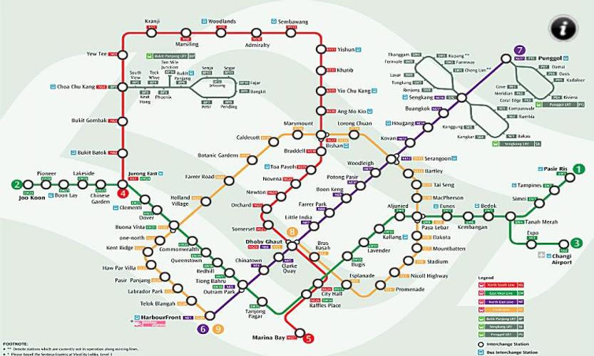 Singapore MRT Route