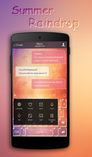 TouchPal Summer Raindrop Theme