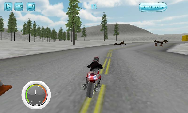 Frozen Highway Moto Rider