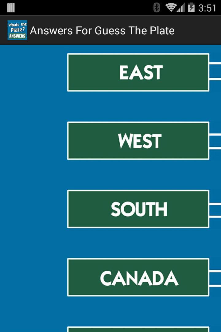 Answers for What's The Plate