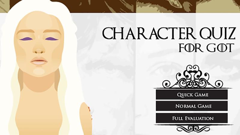 Character Quiz for GoT