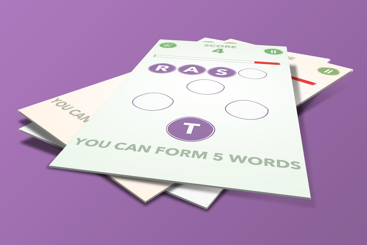 Three Four Five Jumbled Letters Puzzle - Word Game