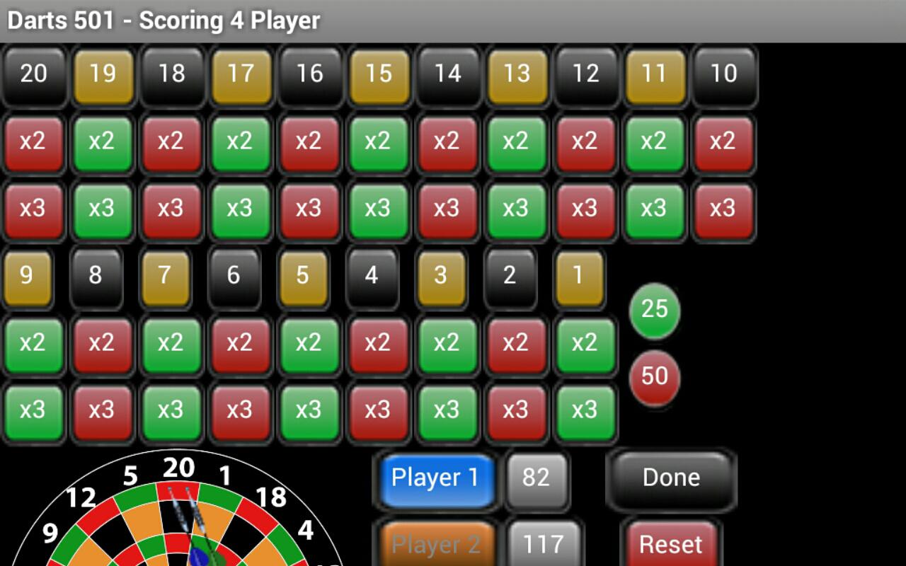 Darts 501 Scoring - Free