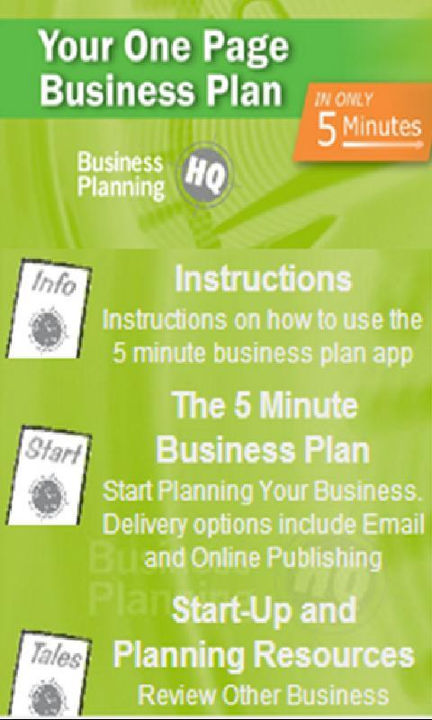 Business Plan in 5 Minutes