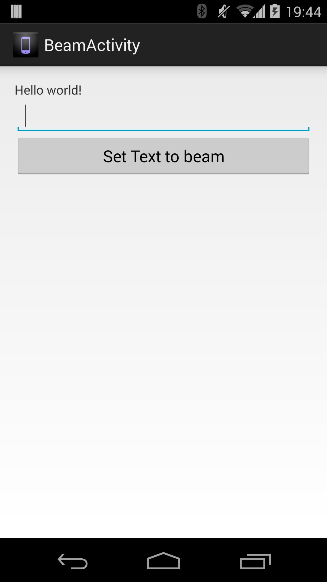 Example for Android Beam