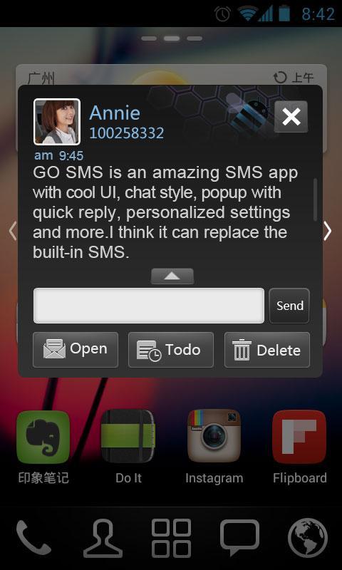 GO SMS Pro Dark Theme