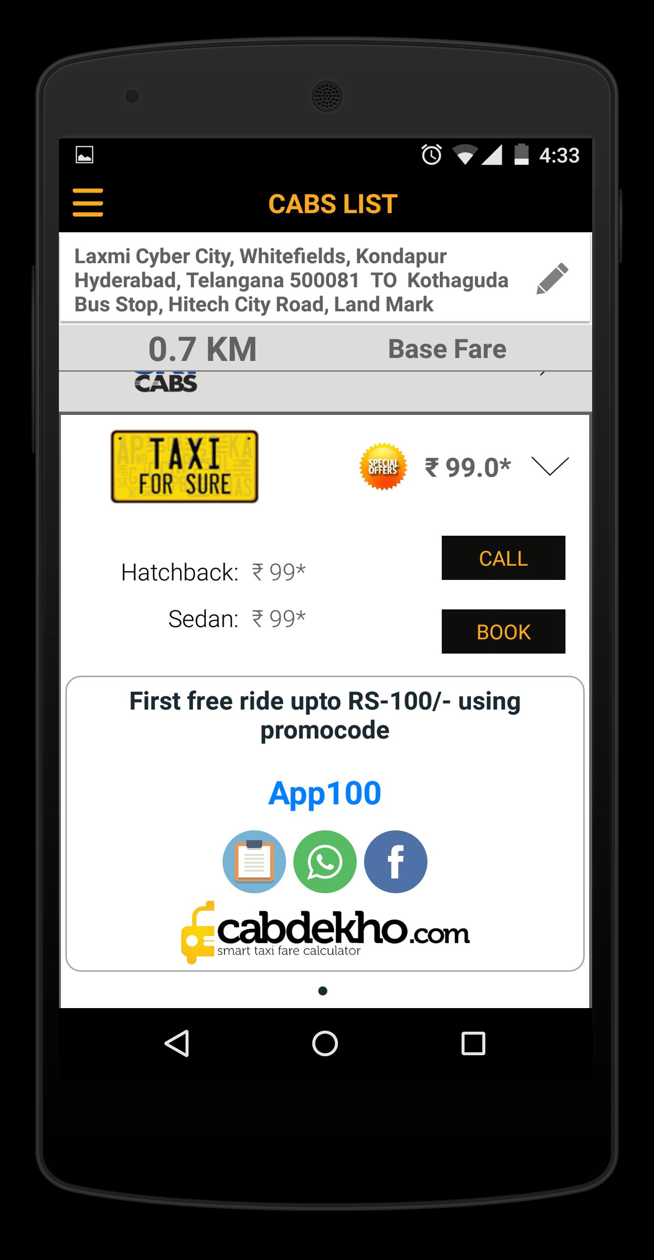 Cabdekho - Compare Cab Fares