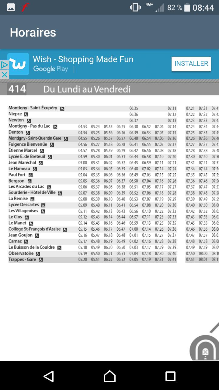 SQYBUS Horaires