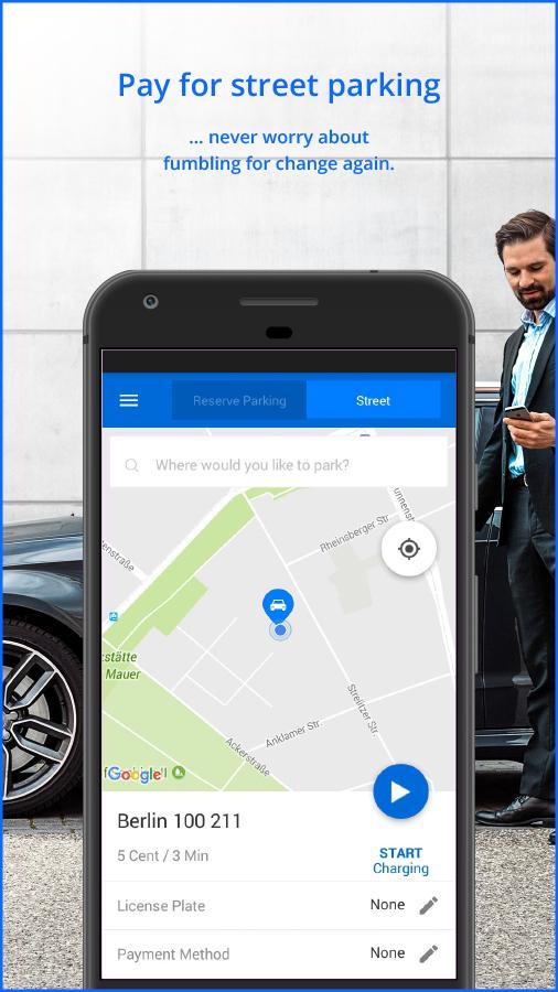 Parking with Parking App ParkU