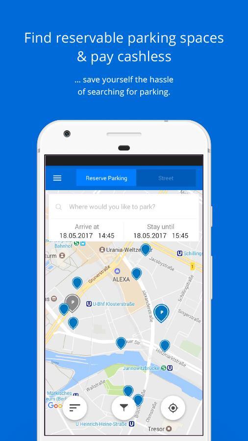 Parking with Parking App ParkU