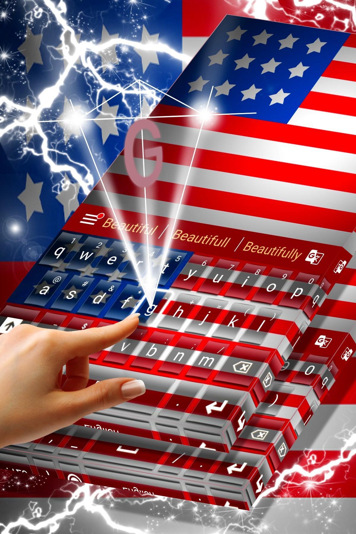 American Flag Keyboard Theme