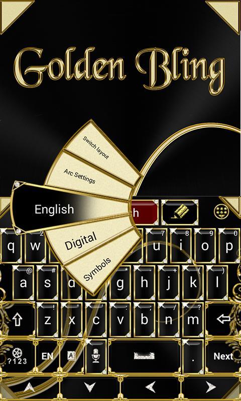 Black and Gold Keyboard Theme