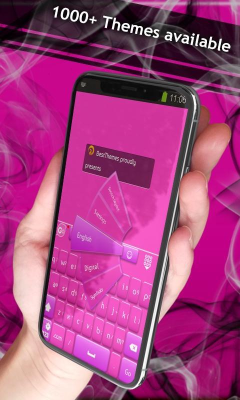 Pink Keyboard for Smartphone