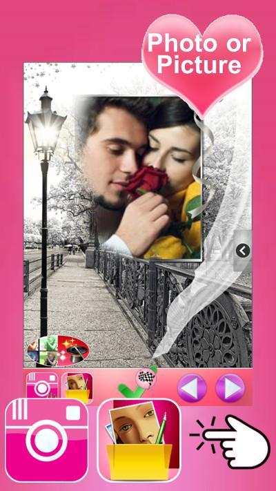 Romantic love photo montage