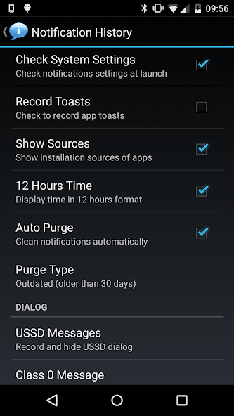 Notification History