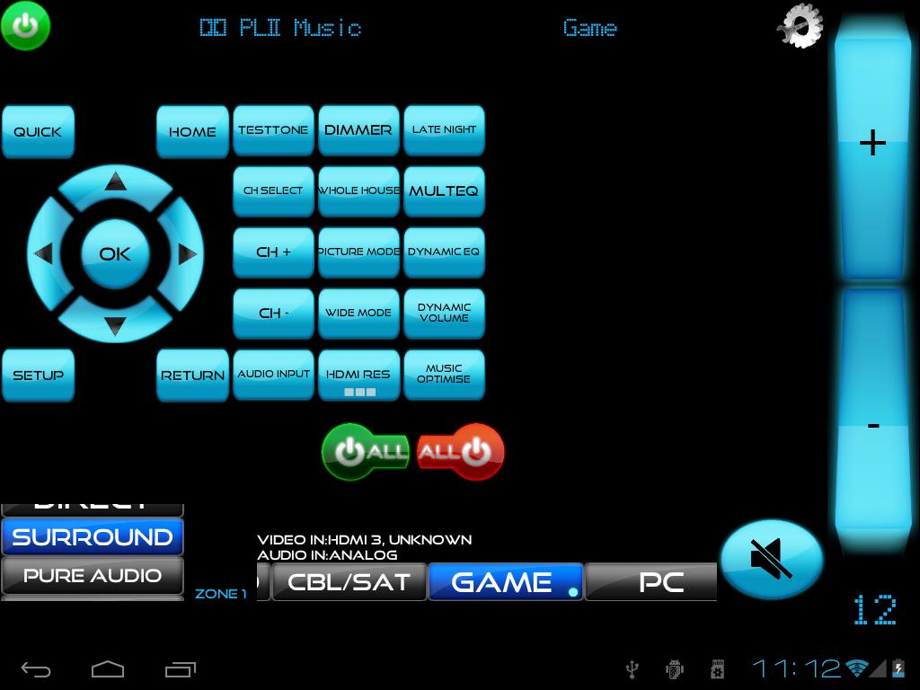 Remote for Panasonic TV+BD+AVR