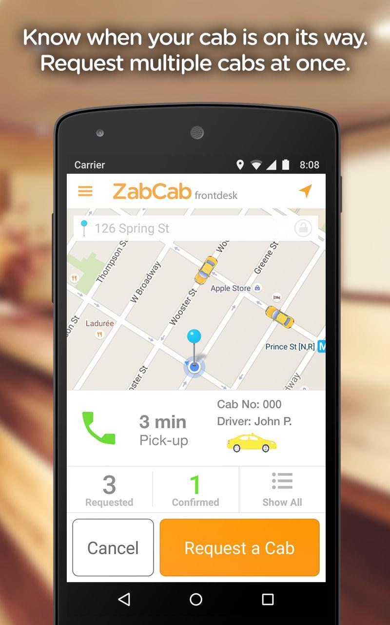 ZabCab Front Desk