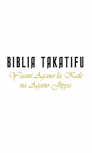 Bible in Swahili, Biblia Takat