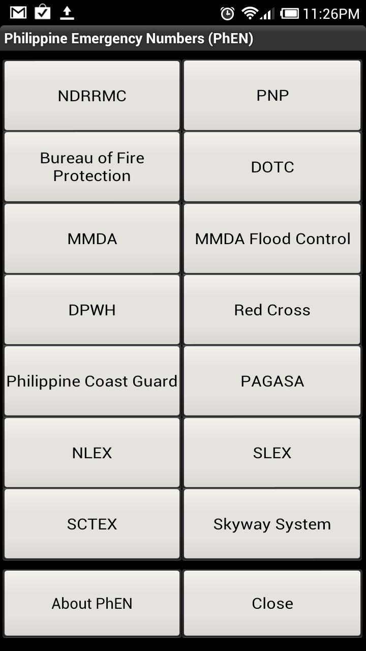 Philippine Emergency Numbers