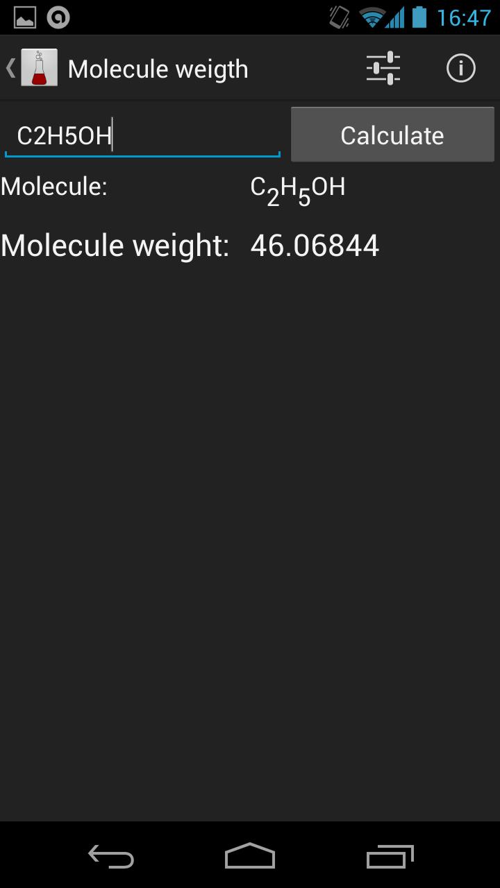 Chemistry Calculations