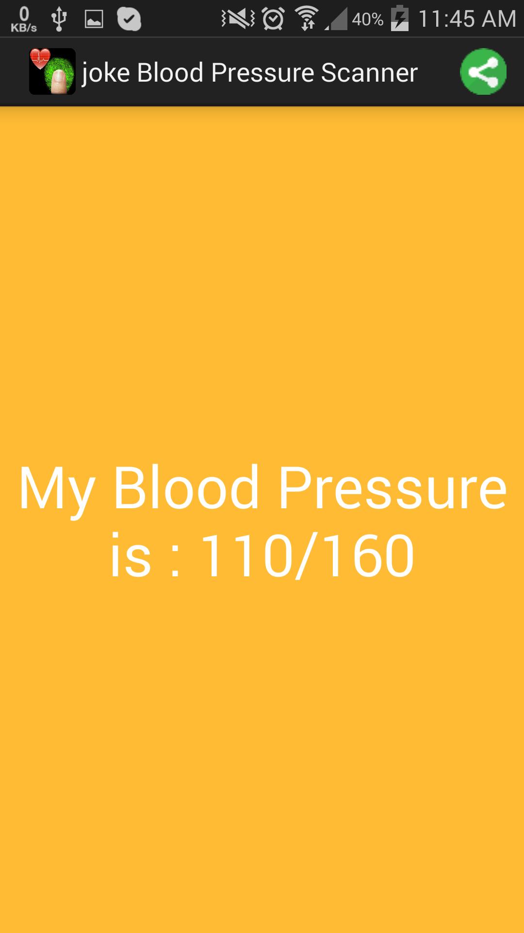 Joke blood pressure fingrprint