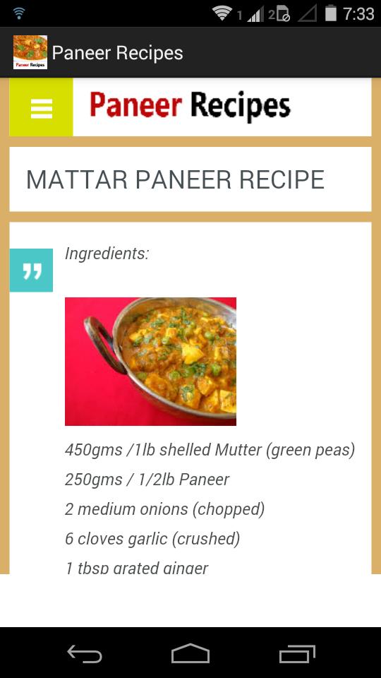 Paneer Recipes