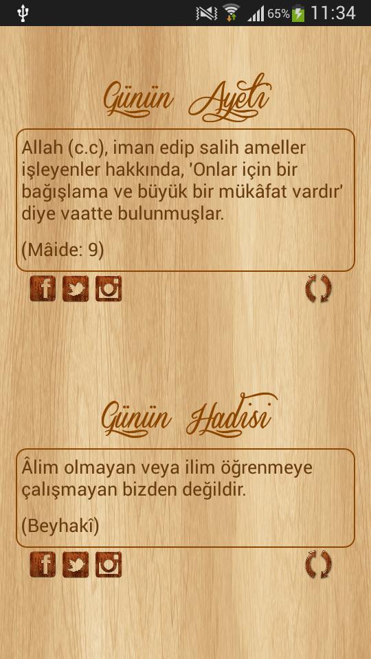 Bir Ayet Bir Hadis