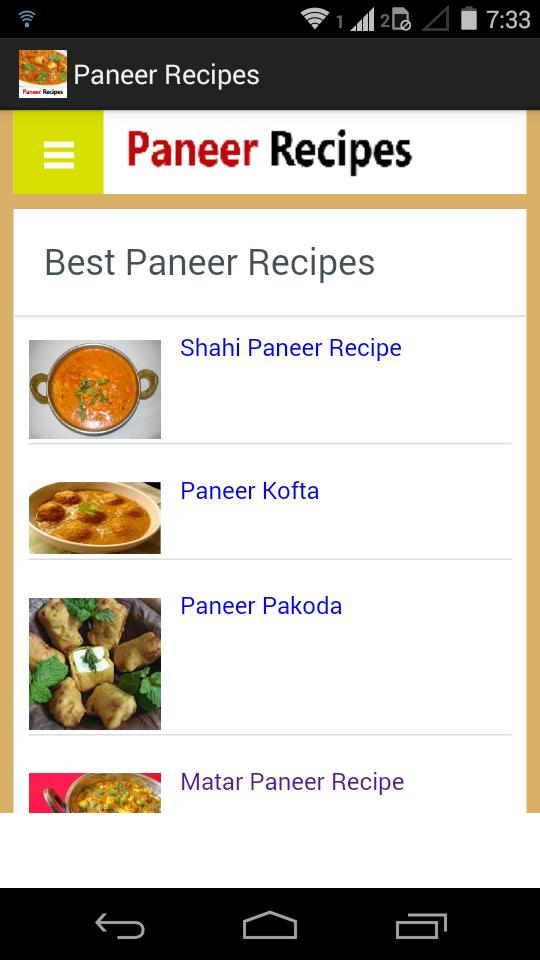 Paneer Recipes