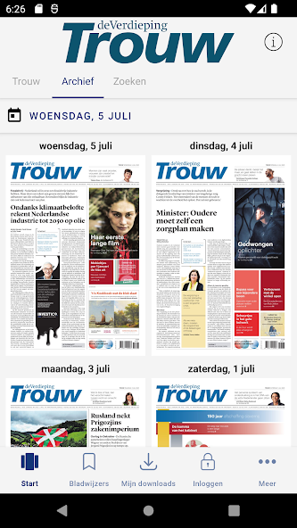 Trouw digitale krant