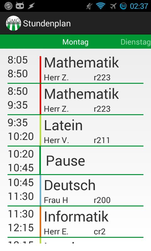 GMG Stundenplan App