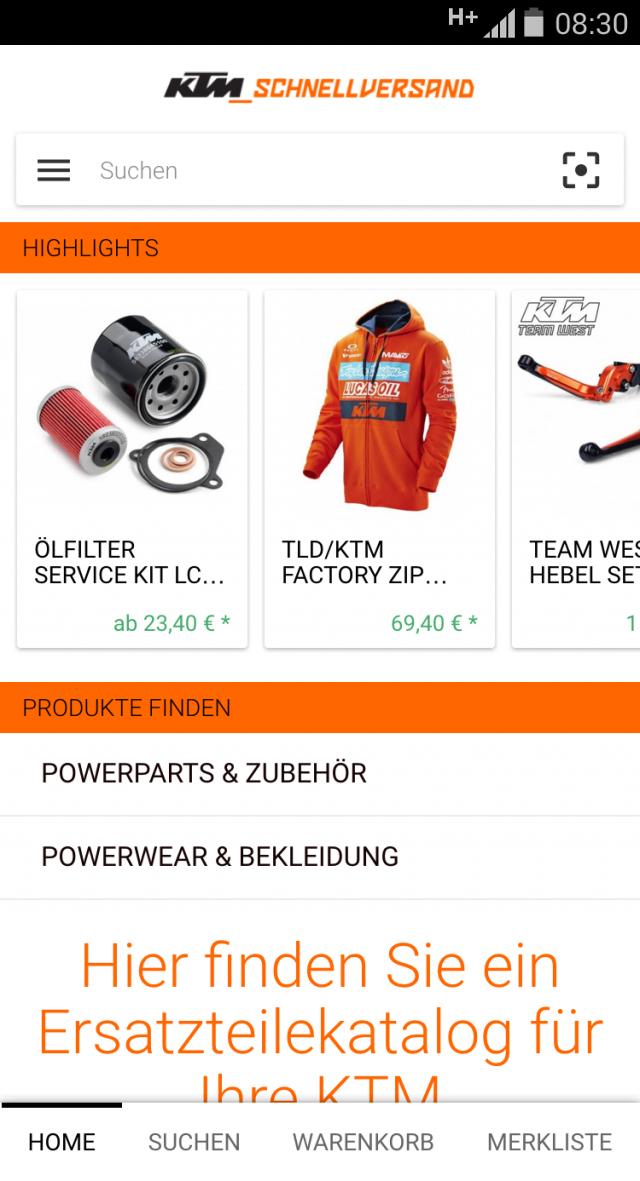 KTM SCHNELL VERSAND