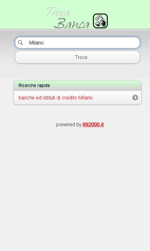 Trova Banca e Bancomat