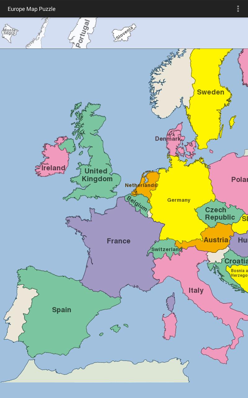 Europe Map Puzzle