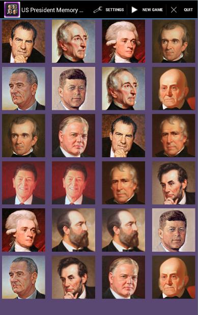 President Memory Game