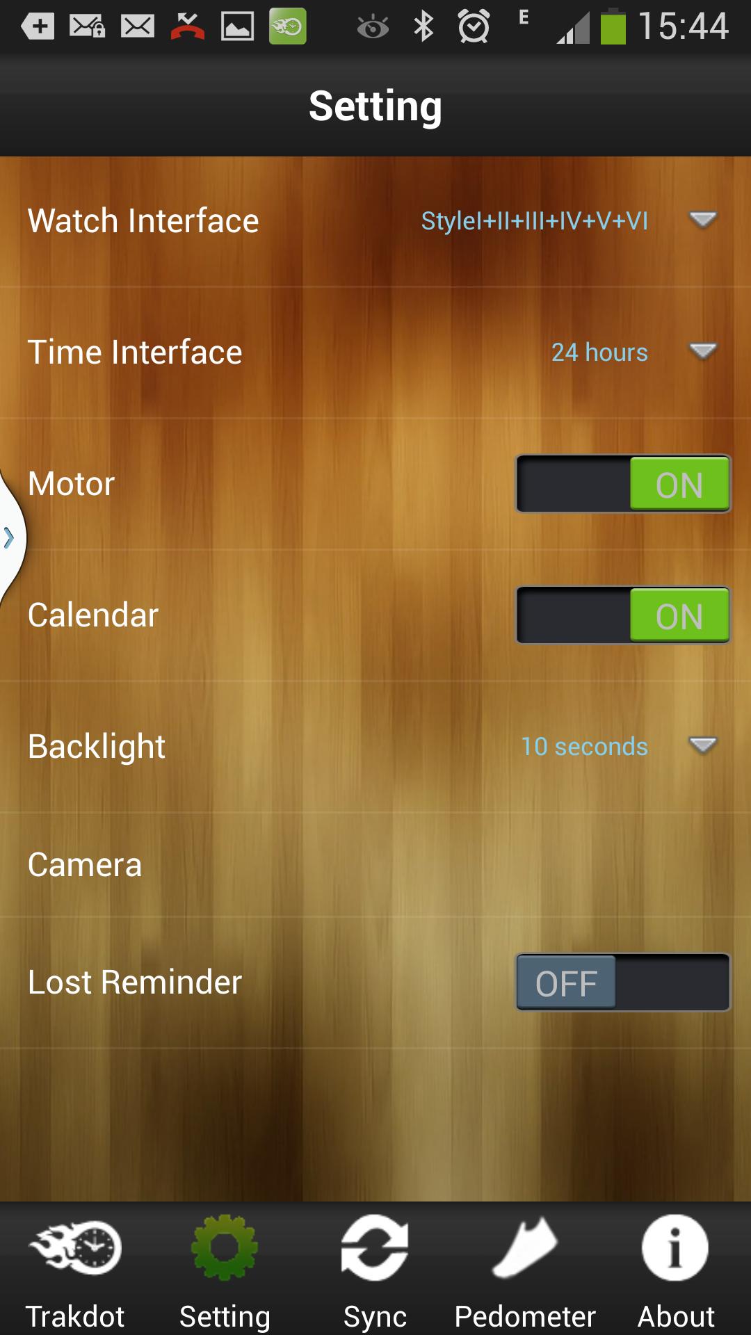 TrakdotWatch Android 4.3