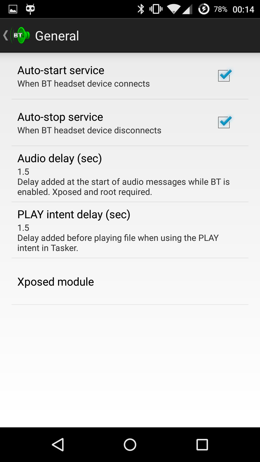 AudioBT: BT audio GPS/SMS/Text