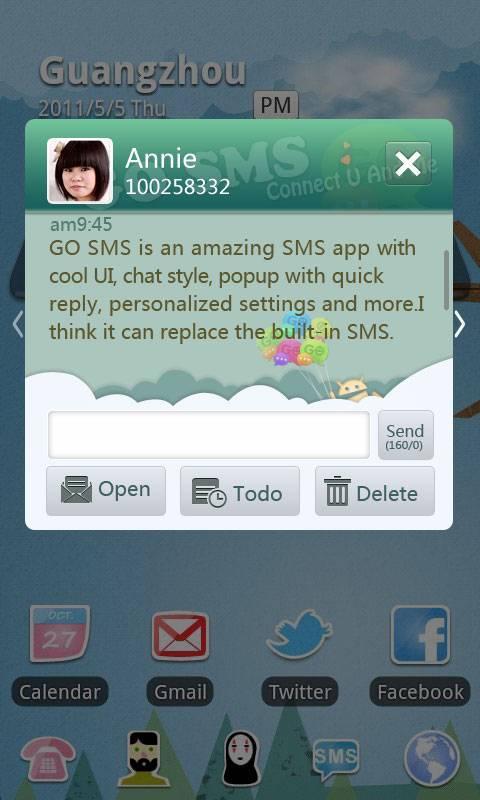 GO SMS Pro Paradise Theme