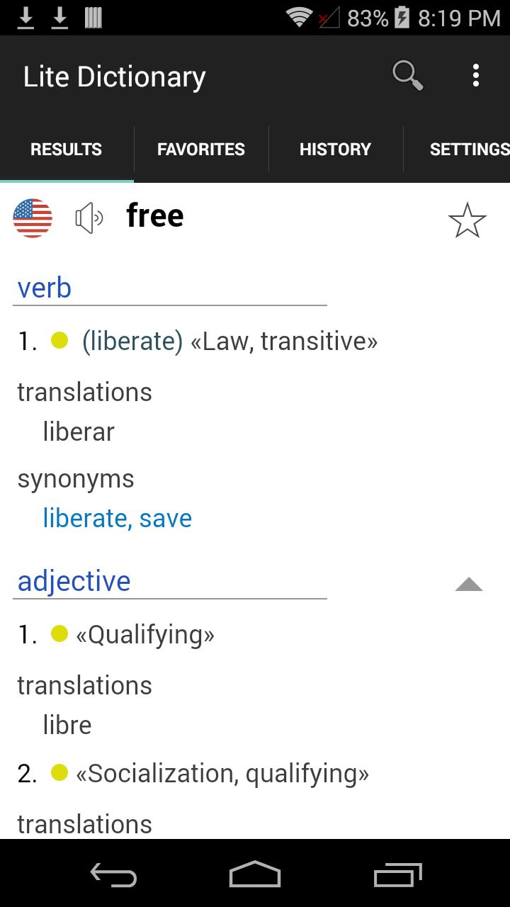 English Spanish Free Dictionar