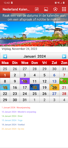 Nederland Kalender 2024