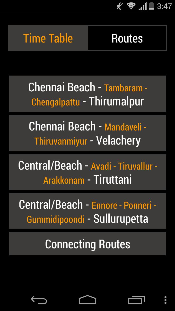 TrainSnap Chennai Train Timing