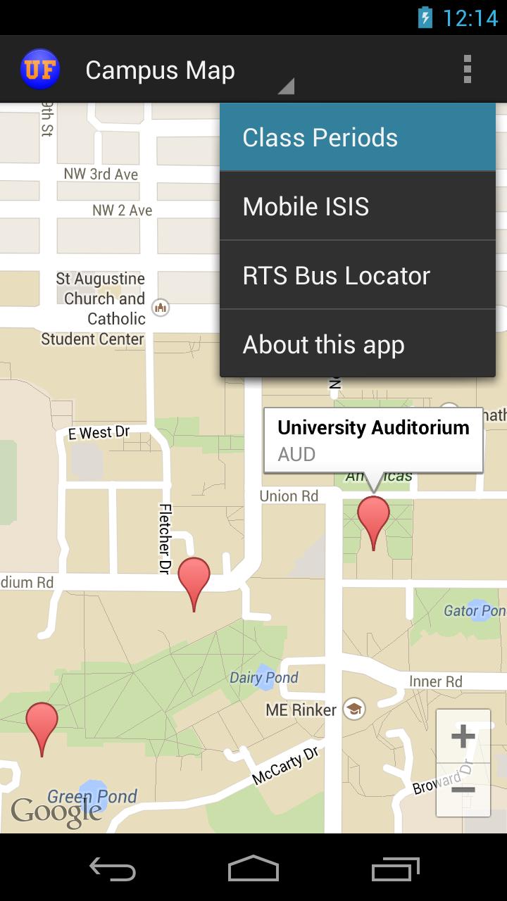 University of Florida (UF) Map