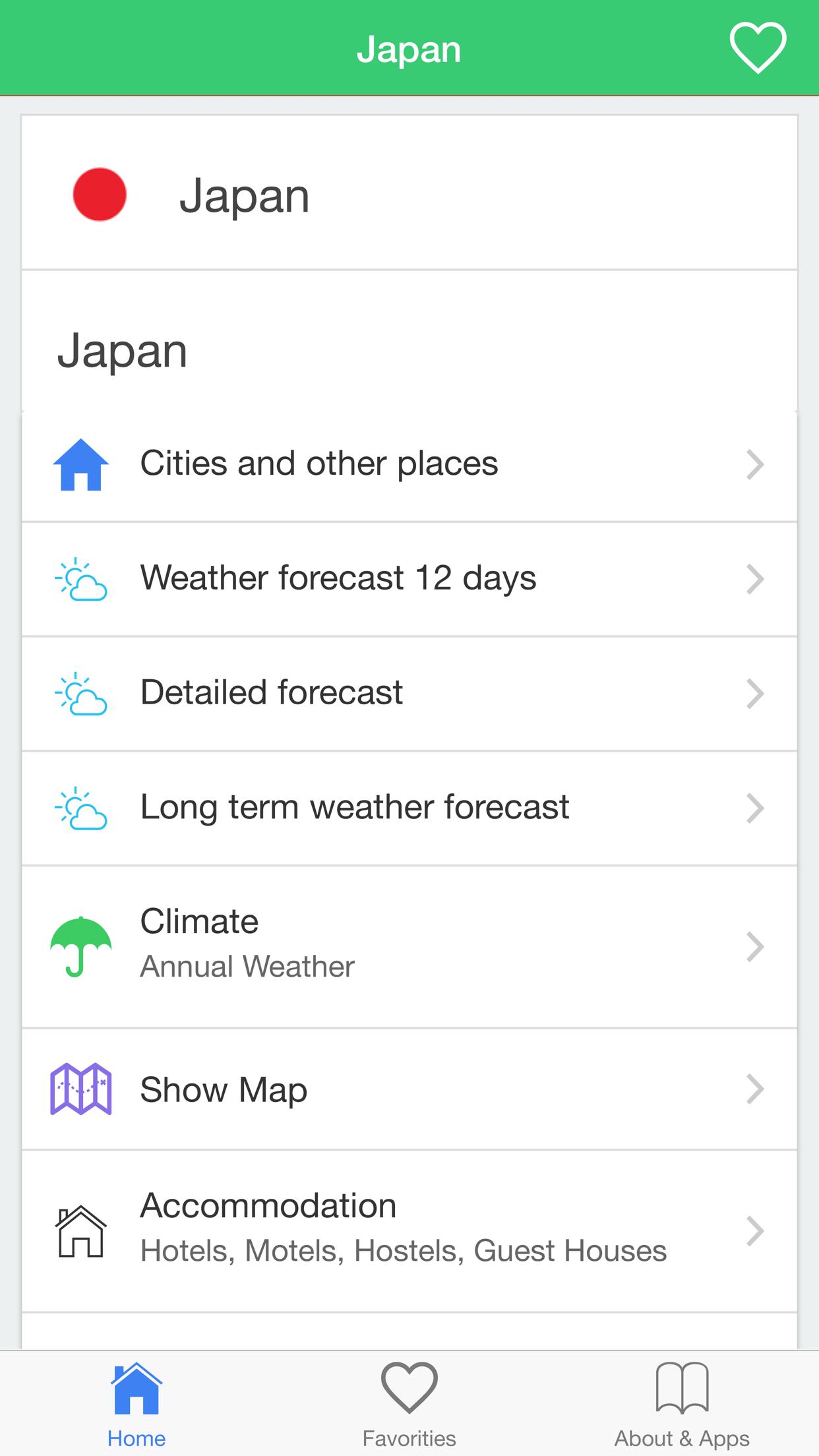 Japan weather forecast