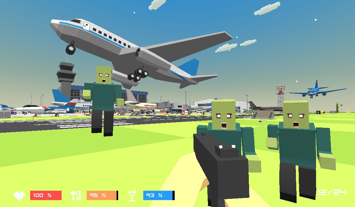 Airport Zombie City Hunter: Pixel Fps Grand Battle