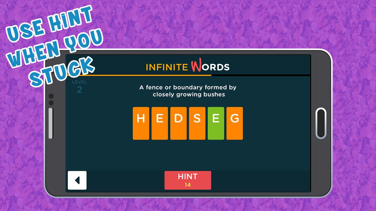 Infinite Words Free Brain Game